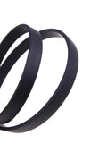 Italian Black Flat Rubber Cord 10 × 2,5 mm for Bracelets — Sold by the Meter
